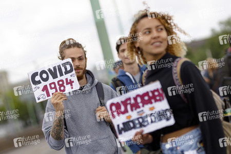 Corona-Demo in Köln