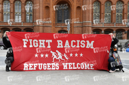 Protest gegen Flüchtlingspolitik in Berlin