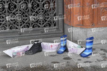 Protest gegen Flüchtlingspolitik in Berlin