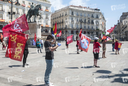 Corona-Protest der PCPE in Madrid