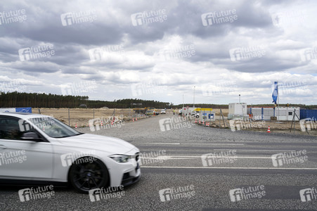 Das Baugelände der Tesla Gigafactory 4 in Grünheide