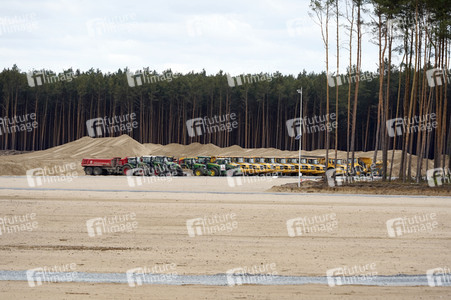 Das Baugelände der Tesla Gigafactory 4 in Grünheide