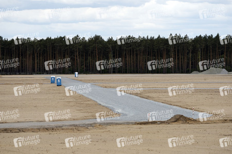 Das Baugelände der Tesla Gigafactory 4 in Grünheide