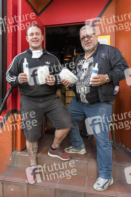 Rene Zierl bei einer Charity Aktion für Hilfsbedürftige in Hamburg