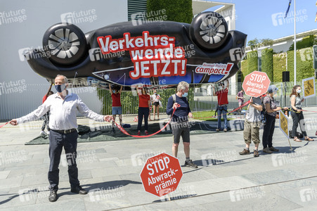 Protest gegen eine Abwrackprämie in Berlin