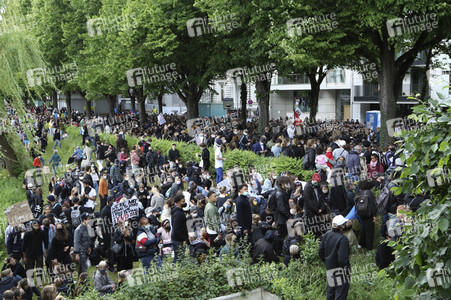 Demonstration 'Justice for Floyd - Stop killing blacks' in Hamburg