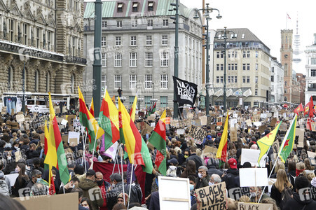 Demonstration 'Enough is Enough! - There can be no Peace without Justice!' in Hamburg