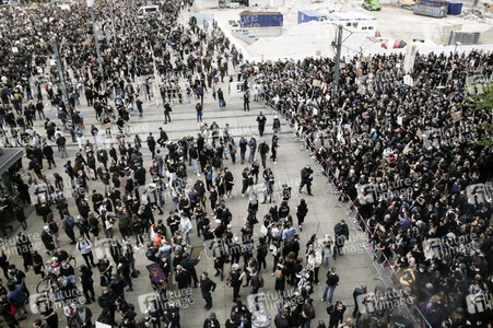 Demonstration 'Silent Demo' in Berlin