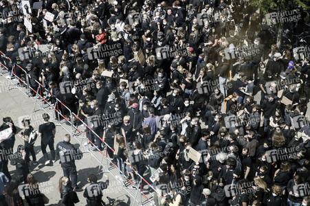Demonstration 'Silent Demo' in Berlin
