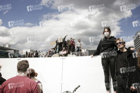 Demonstration 'Silent Demo' in Berlin