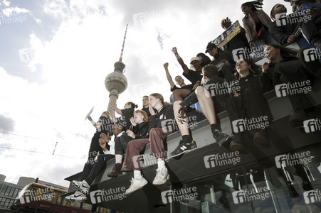 Demonstration 'Silent Demo' in Berlin