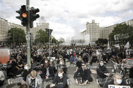 Demonstration 'Silent Demo' in Berlin