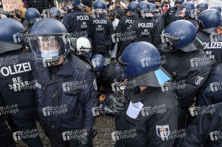 Demonstration 'Silent Demo' in Berlin