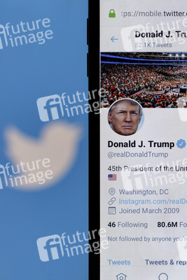 Symbolfoto Twitter Account von Donald Trump