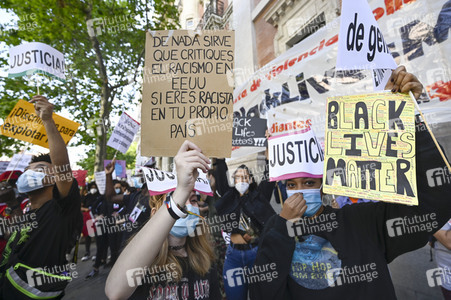 'Black Live Matter' Demonstration in Madrid