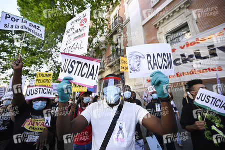 'Black Live Matter' Demonstration in Madrid