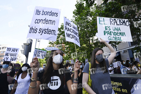 'Black Live Matter' Demonstration in Madrid