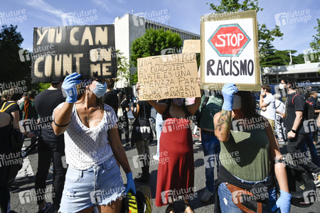 'Black Live Matter' Demonstration in Madrid