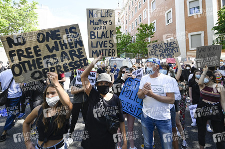 'Black Live Matter' Demonstration in Madrid