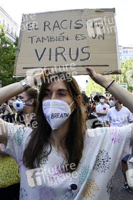 'Black Live Matter' Demonstration in Madrid