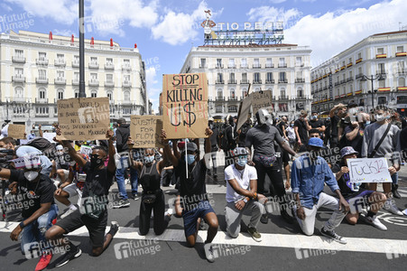 'Black Live Matter' Demonstration in Madrid