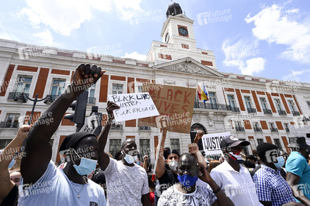 'Black Live Matter' Demonstration in Madrid