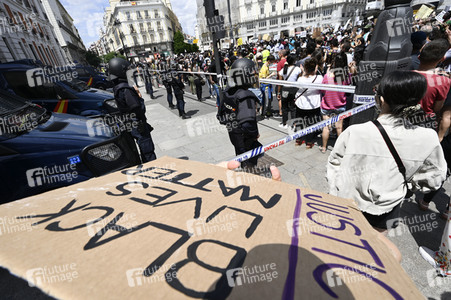'Black Live Matter' Demonstration in Madrid