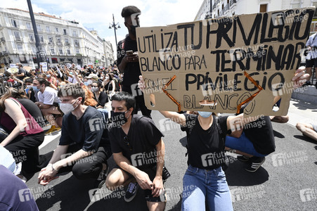 'Black Live Matter' Demonstration in Madrid