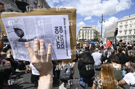 'Black Live Matter' Demonstration in Madrid
