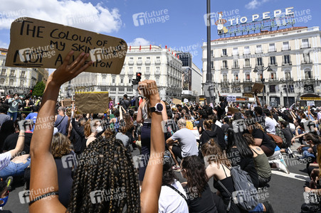 'Black Live Matter' Demonstration in Madrid