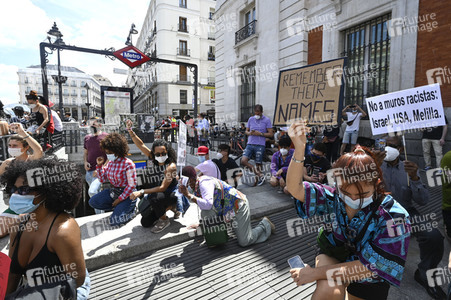 'Black Live Matter' Demonstration in Madrid