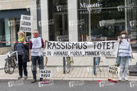 Menschenkette gegen Rassismus in Hamburg
