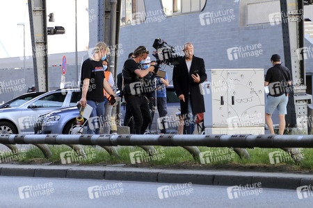 Dreharbeiten 'Blöd gelaufen - Danke für den Abschied' in Hamburg