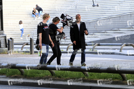 Dreharbeiten 'Blöd gelaufen - Danke für den Abschied' in Hamburg