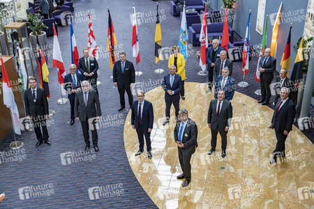 Pressetermin bei der Innenministerkonferenz 2020 in Erfurt