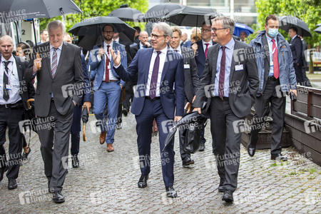 Pressetermin bei der Innenministerkonferenz 2020 in Erfurt