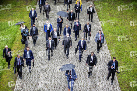 Pressetermin bei der Innenministerkonferenz 2020 in Erfurt