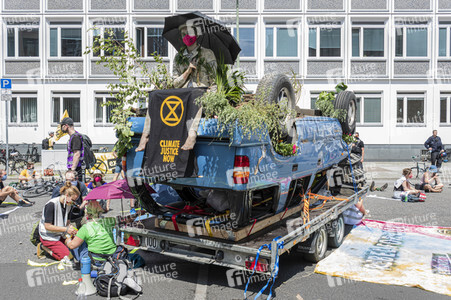 Blockadeaktion von Extinction Rebellion in Berlin
