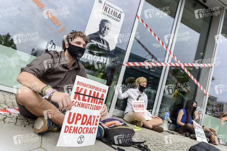 Blockadeaktion von Extinction Rebellion in Berlin