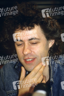 Pressekonferenz mit Bob Geldof in London