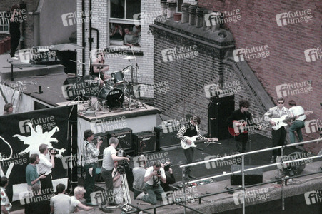 Rooftop-Konzert von Echo & the Bunnymen in London