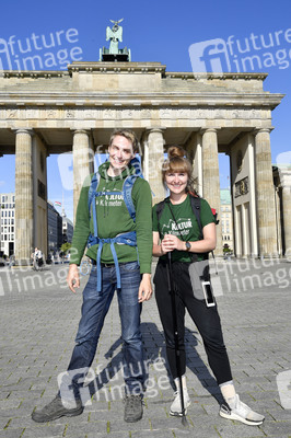 Zieleinlauf der Aktion '750 Kulturkilometer' in Berlin