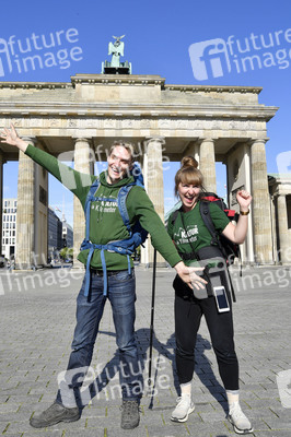 Zieleinlauf der Aktion '750 Kulturkilometer' in Berlin