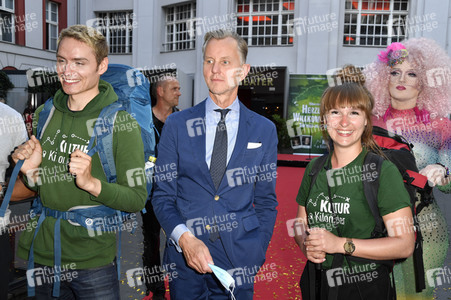 Zieleinlauf der Aktion '750 Kulturkilometer' in Berlin