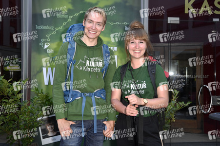 Zieleinlauf der Aktion '750 Kulturkilometer' in Berlin