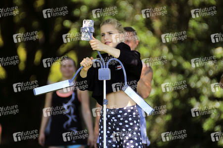 Caro Daur und Marcus zu Solms beim Charity Fitness Workout in Hamburg