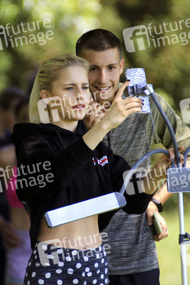 Caro Daur und Marcus zu Solms beim Charity Fitness Workout in Hamburg
