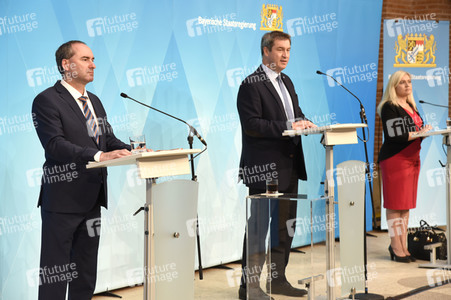 Pressekonferenz zur Bewältigung der Corona-Pandemie in München