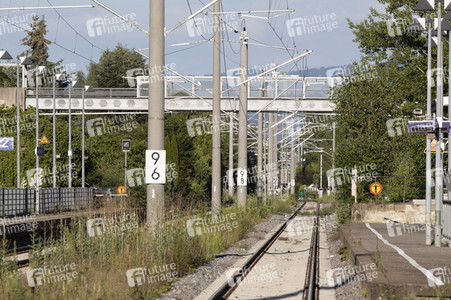 Ausbaustrecke der neu elektrifizierten Südbahn bei Lindau