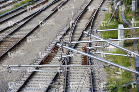 Ausbaustrecke der neu elektrifizierten Südbahn bei Lindau